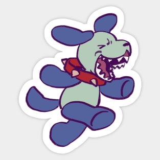 kobato blue dog ioryogi san romping around Sticker